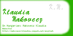 klaudia makovecz business card